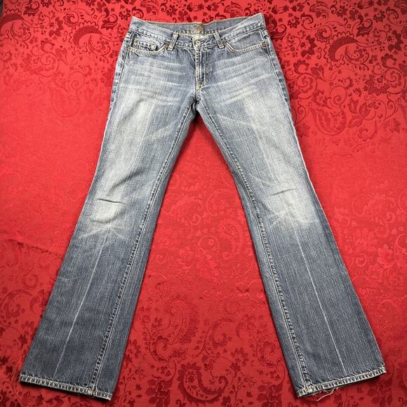 7‎ For All Mankind Jeans Womens 29 31x32” Blue Bootcut Mid Rise Y2K USA - Picture 1 of 13